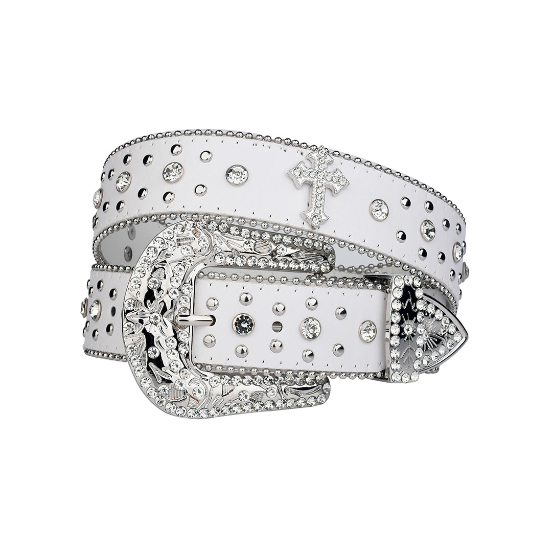 Buckle rhinestone belt best sale