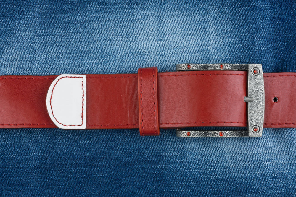 Shine Bright with Rhinestone Belts: A Guide to Women's Designer Belts in Red and Black.