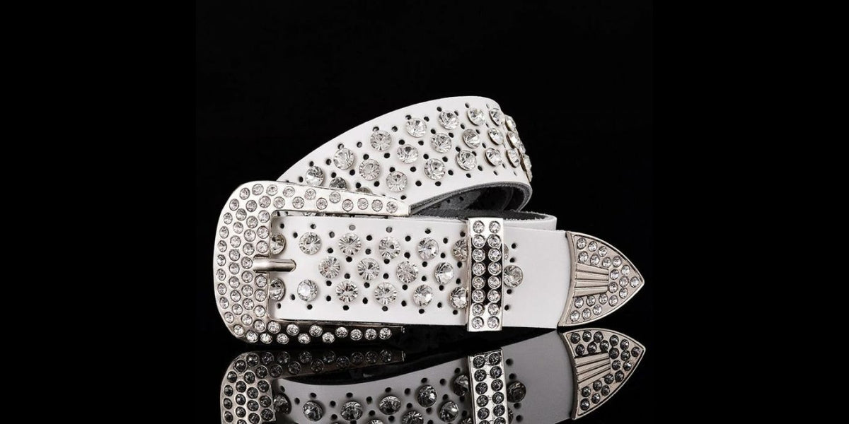 The Glamour of Leather Belts with Rhinestones for Women: A Glittering Fashion Statement