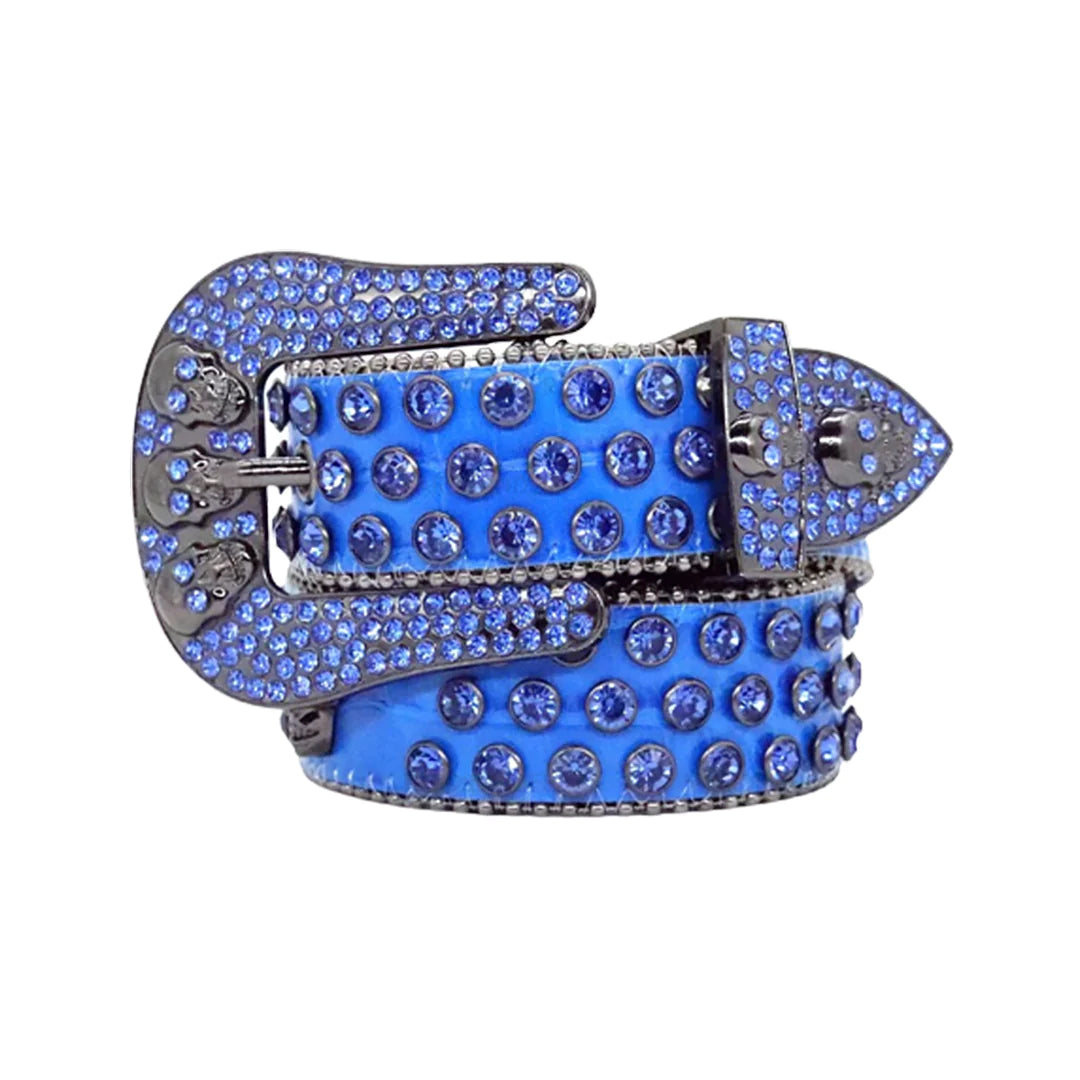 Blue rhinestone belt best sale