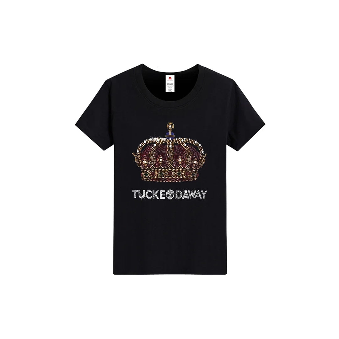 Stylish Crown Rhinestone T-shirt