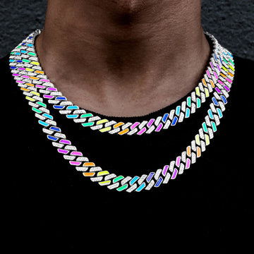 13mm Colorful Miami Cuban Link Chain