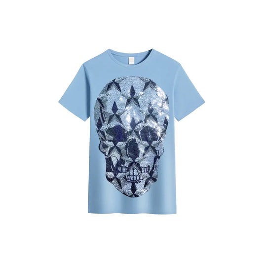 Shiny Rhinestone Skull T-shirt