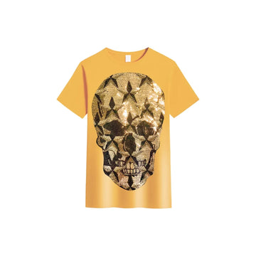 Shiny Rhinestone Skull T-shirt