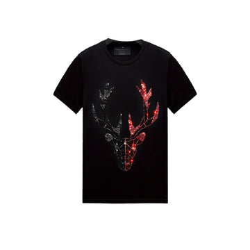 Bling Deer Print Rhinestone T-shirt