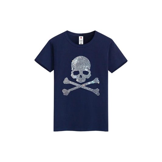 Pirates Skull Rhinestone T-shirt
