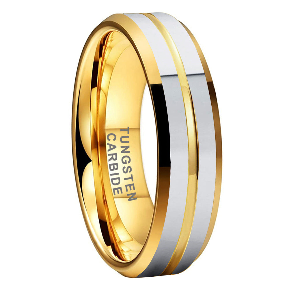 8mm Classic Steel Wedding Tungsten Ring