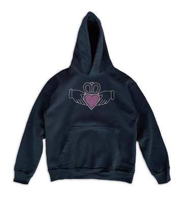 Pink Claddagh Rhinestone Hoodie